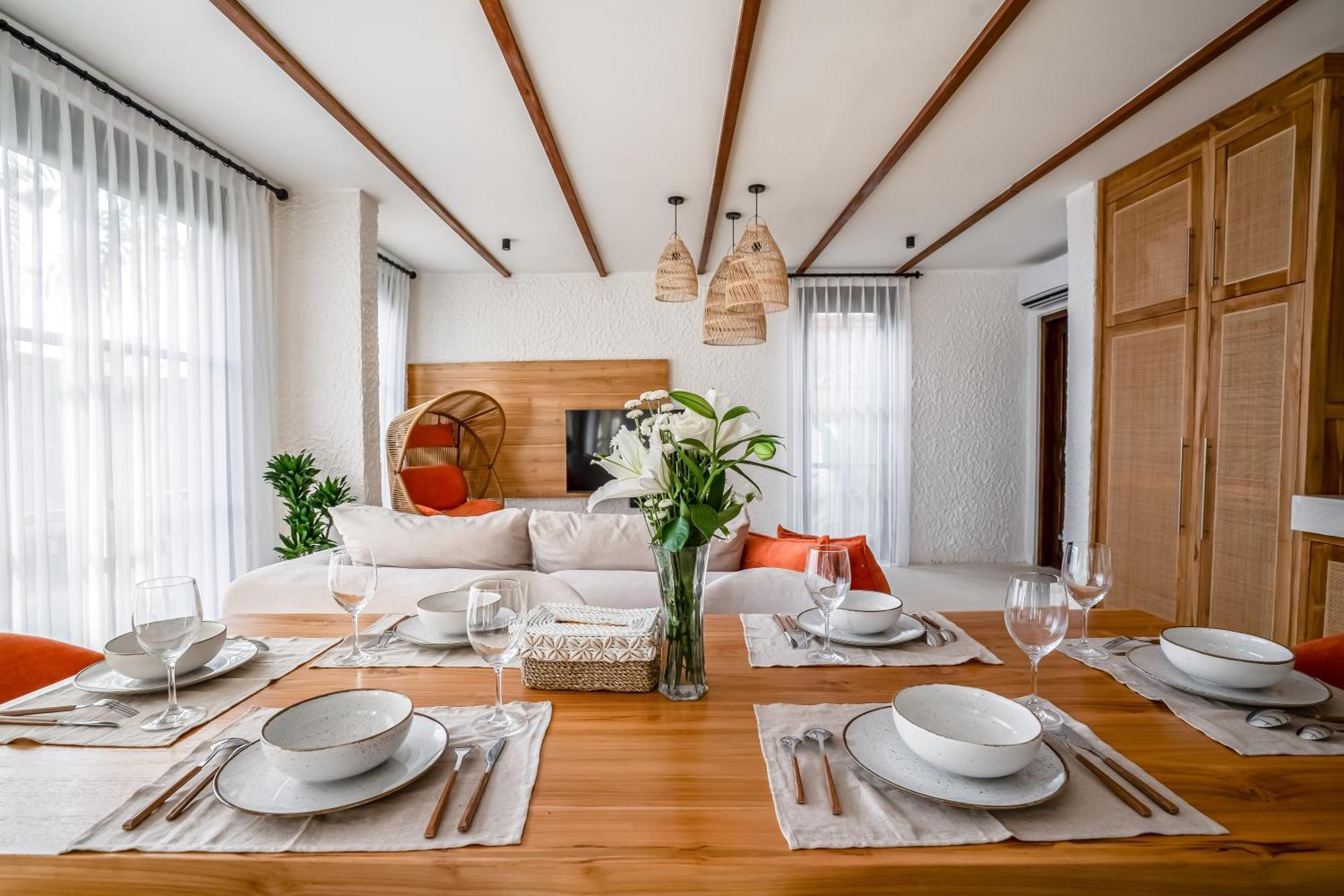 Tropical Tribe By Evdekimi - Stylish 3br With Nature View And Relaxing Pool - Long Extras
