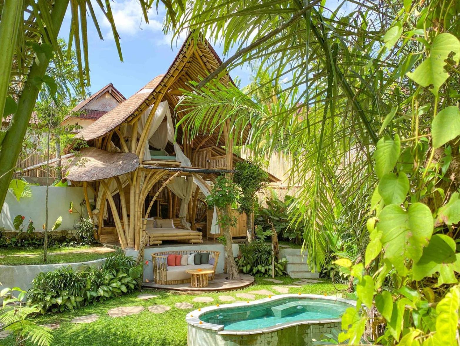 Wahem Eco Bamboo - Magical Bamboo House Bali Villa *