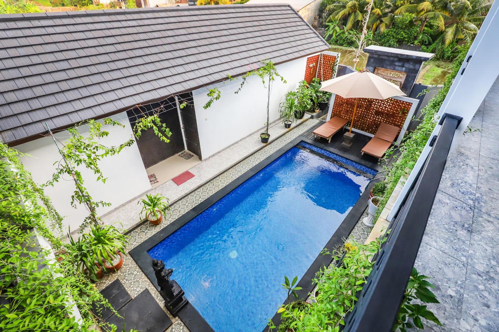 Guest house White Blue House 1 - Pvt Room, Shared Pool&kitchen Ubud (Bali)